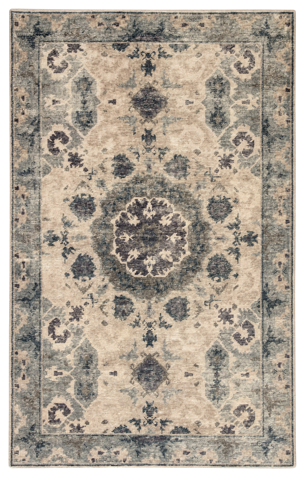 Jaipur Living Modify Hand-Knotted Medallion Blue/ Light Gray Area Rug (6'X9')