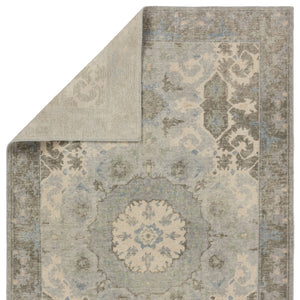 Jaipur Living Kai Modify KAI12 Hand Knotted 100% Wool Medallion Area Rug Sage 100% Wool RUG155923