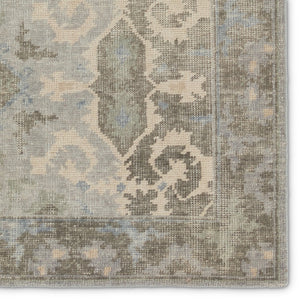 Jaipur Living Kai Modify KAI12 Hand Knotted 100% Wool Medallion Area Rug Sage 100% Wool RUG155923