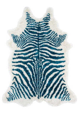 Momeni Novogratz Kalahari KAL-1 Hand Tufted Contemporary Animal Print Indoor Area Rug Turquoise 7'6" x 9'6" KALAHKAL-1TQS7696