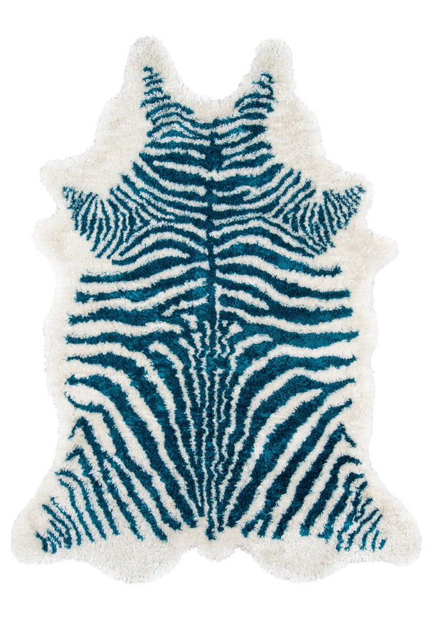Momeni Novogratz Kalahari KAL-1 Hand Tufted Contemporary Animal Print Indoor Area Rug Turquoise 7'6" x 9'6" KALAHKAL-1TQS7696