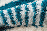 Momeni Novogratz Kalahari KAL-1 Hand Tufted Contemporary Animal Print Indoor Area Rug Turquoise 7'6" x 9'6" KALAHKAL-1TQS7696