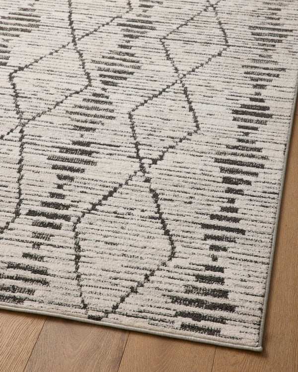 Loloi Rugs Loloi II Kamala KAM-02 100% Polyester Pile Power Loomed Transitional Area Rug Charcoal / Dove 200 KAMAKAM-02CCDVB2F7