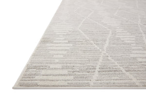 Loloi Rugs Loloi II Kamala KAM-02 100% Polyester Pile Power Loomed Transitional Area Rug Ivory / Silver 200 KAMAKAM-02IVSIB2F7