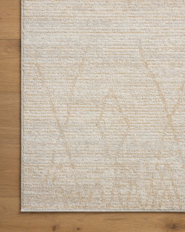 Loloi Rugs Loloi II Kamala KAM-03 100% Polyester Pile Power Loomed Transitional Runner Rug Natural / Mist 26.0365 KAMAKAM-03NAMI27C0