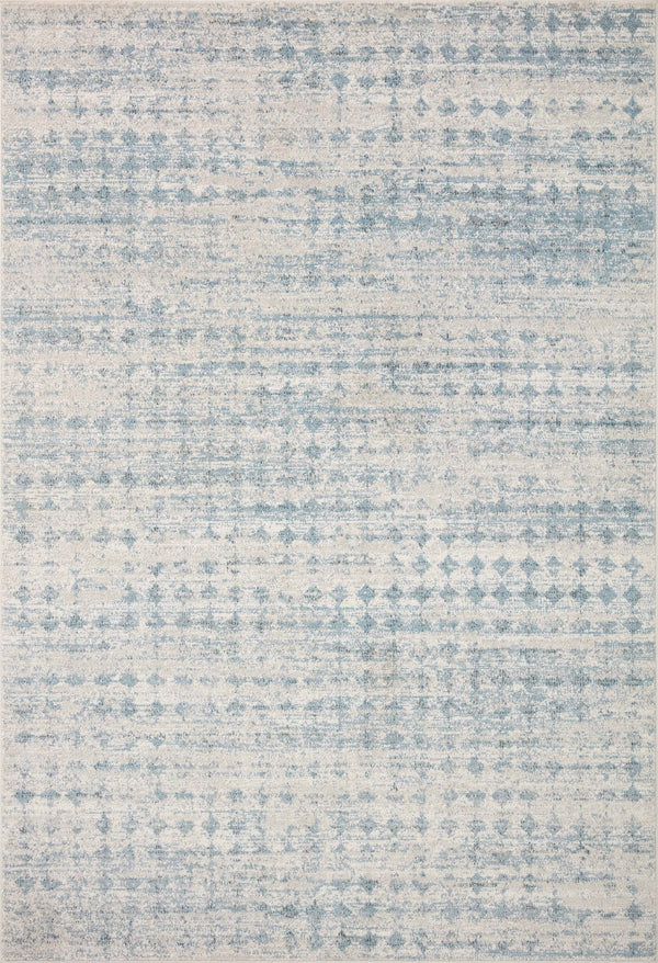 Loloi Rugs Loloi II Kamala KAM-04 100% Polyester Pile Power Loomed Transitional Runner Rug Sky / Dove 26.0365 KAMAKAM-04SCDV27C0
