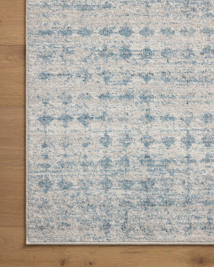 Loloi Rugs Loloi II Kamala KAM-04 100% Polyester Pile Power Loomed Transitional Runner Rug Sky / Dove 26.0365 KAMAKAM-04SCDV27C0