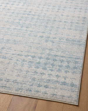 Loloi Rugs Loloi II Kamala KAM-04 100% Polyester Pile Power Loomed Transitional Runner Rug Sky / Dove 26.0365 KAMAKAM-04SCDV27C0