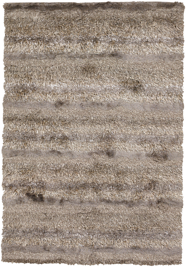 Chandra Rugs Kapaa 75% Wool + 25% Polyester Hand-Woven Contemporary Rug Tan/Ivory/Taupe 7'9 x 10'6