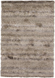 Chandra Rugs Kapaa 75% Wool + 25% Polyester Hand-Woven Contemporary Shag Rug Tan/Ivory/Taupe 9' x 13'