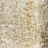 Chandra Rugs Kapaa 75% Wool + 25% Polyester Hand-Woven Contemporary Shag Rug Cream/Beige 9' x 13'