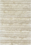 Chandra Rugs Kapaa 75% Wool + 25% Polyester Hand-Woven Contemporary Shag Rug Cream/Beige 9' x 13'