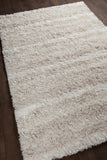 Chandra Rugs Kapaa 75% Wool + 25% Polyester Hand-Woven Contemporary Shag Rug Cream/Beige 9' x 13'