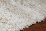 Chandra Rugs Kapaa 75% Wool + 25% Polyester Hand-Woven Contemporary Shag Rug Cream/Beige 9' x 13'