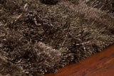 Chandra Rugs Kapaa 75% Wool + 25% Polyester Hand-Woven Contemporary Shag Rug Brown/Tan/Taupe 9' x 13'