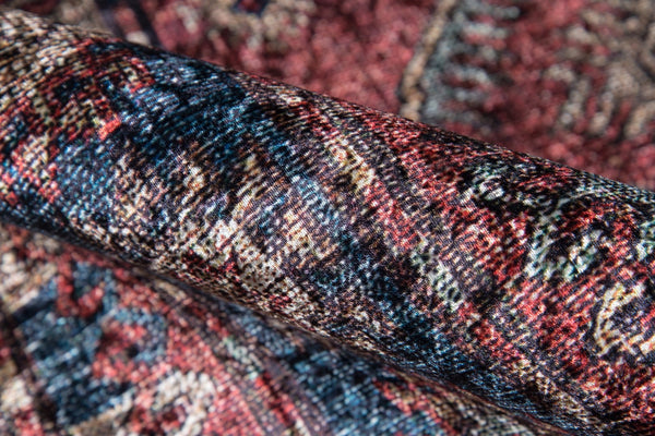 Momeni Karachi KAR-1 Machine Made Traditional Oriental Indoor Area Rug Burgundy 8' x 10' KARACKAR-1BUR80A0