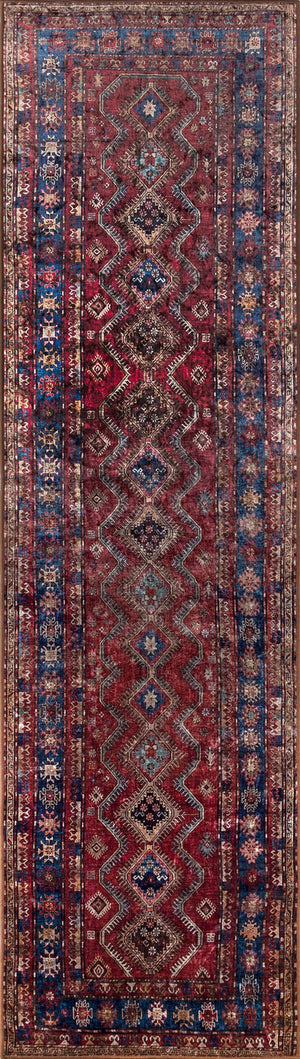 Momeni Karachi KAR-1 Machine Made Traditional Oriental Indoor Area Rug Burgundy 8' x 10' KARACKAR-1BUR80A0