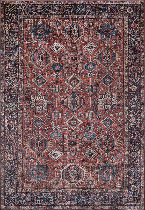 Momeni Karachi KAR-2 Machine Made Traditional Oriental Indoor Area Rug Rust 8' x 10' KARACKAR-2RST80A0