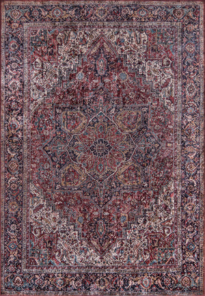 Momeni Karachi KAR-4 Machine Made Traditional Oriental Indoor Area Rug Burgundy 8' x 10' KARACKAR-4BUR80A0