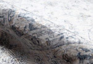 Momeni Karachi KAR-7 Machine Made Traditional Medallion Indoor Area Rug Grey 8' x 10' KARACKAR-7GRY80A0