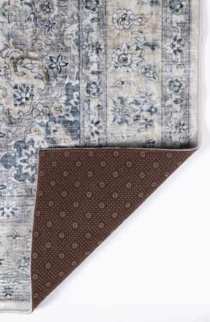 Momeni Karachi KAR-7 Machine Made Traditional Medallion Indoor Area Rug Grey 8' x 10' KARACKAR-7GRY80A0