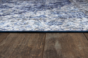 Momeni Karachi KAR-8 Machine Made Traditional Medallion Indoor Area Rug Blue 8' x 10' KARACKAR-8BLU80A0