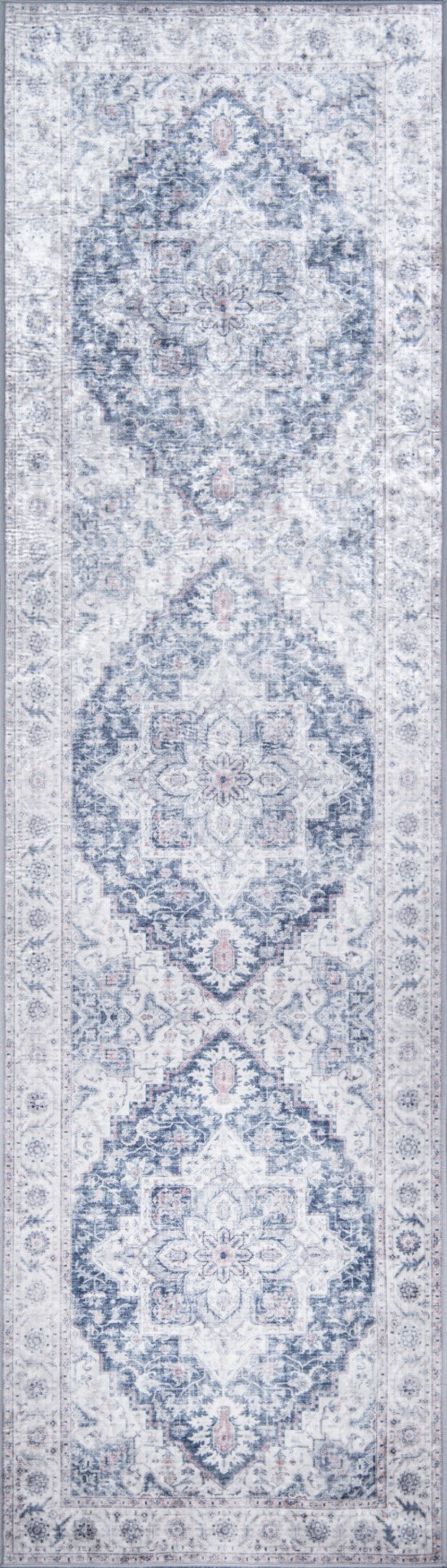 Momeni Karachi KAR-8 Machine Made Traditional Medallion Indoor Area Rug Grey 8' x 10' KARACKAR-8GRY80A0