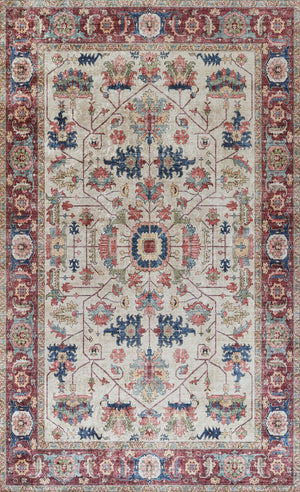Momeni Karachi KAR-9 Machine Made Traditional Oriental Indoor Area Rug Ivory 8' x 10' KARACKAR-9IVY80A0