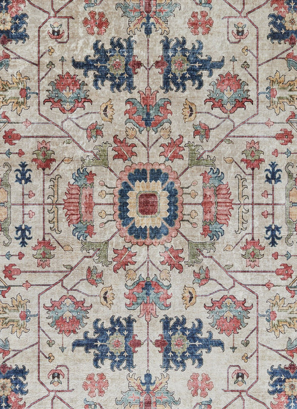 Momeni Karachi KAR-9 Machine Made Traditional Oriental Indoor Area Rug Ivory 8' x 10' KARACKAR-9IVY80A0