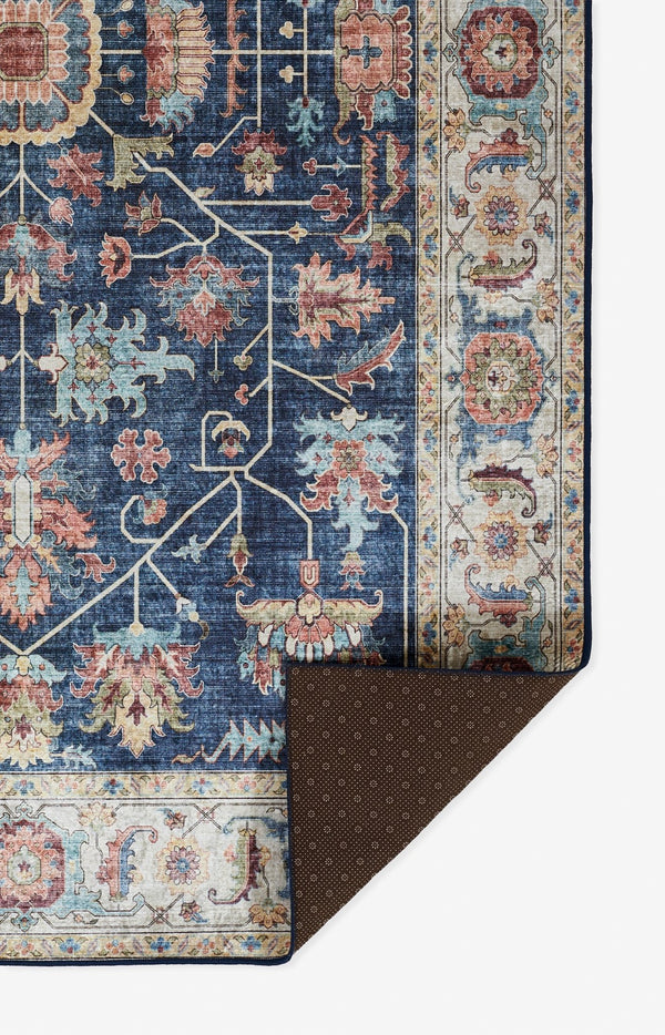 Momeni Karachi KAR-9 Machine Made Traditional Oriental Indoor Area Rug Navy 8' x 10' KARACKAR-9NVY80A0