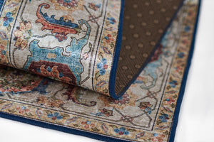 Momeni Karachi KAR-9 Machine Made Traditional Oriental Indoor Area Rug Navy 8' x 10' KARACKAR-9NVY80A0