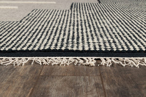 Momeni Novogratz Karl KRL-1 Hand Woven Contemporary Geometric Indoor Area Rug Black 9' x 12' KARL0KRL-1BLK90C0