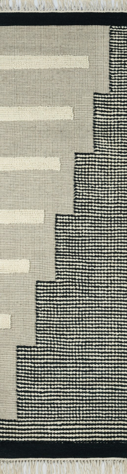 Momeni Novogratz Karl KRL-1 Hand Woven Contemporary Geometric Indoor Area Rug Black 9' x 12' KARL0KRL-1BLK90C0