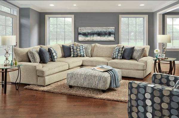 Fusion 109 Transitional Cocktail Ottoman 109 Local Color Steel