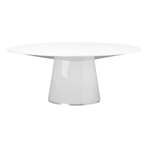 Moe's Home Otago Oval Dining Table White