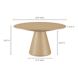 Moe's Home Otago Dining Table Round Oak KC-1028-24