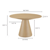 Moe's Home Otago Dining Table 54In Round Oak KC-1029-24