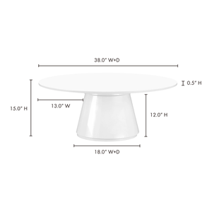 Moe's Home Otago Coffee Table White KC-1030-18