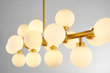 Bethel Gold Chandelier in Metal & Glass