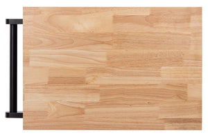 O'Neill 1 Drawer 2 Shelf Kitchen Cart Black / Natural  Wood KCH8700A