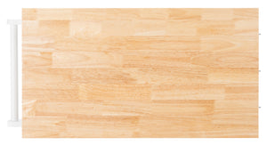 Locklyn 1 Door 2 Drawer 2 Shelf Kitchen Cart White / Natural  Wood KCH8703B