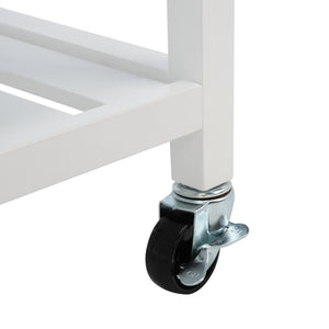 Kiko 2 Drawer 2 Shelf Kitchen Cart White / Natural  Wood KCH8704A