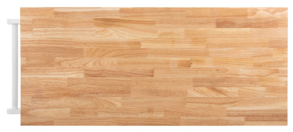 Kiko 2 Drawer 2 Shelf Kitchen Cart White / Natural  Wood KCH8704A