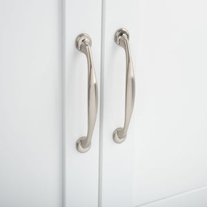 Kesler 2 Door 1 Shelf Kitchen Cart White / Natural  Wood KCH8705A