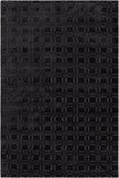 Chandra Rugs Keira 100% Viscose Hand-Woven Contemporary Rug Black 9' x 13'