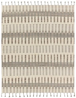 Jaipur Living Keoka Izza KEO06 Hand Knotted 100% Wool Stripes Area Rug Cream 100% Wool RUG155908