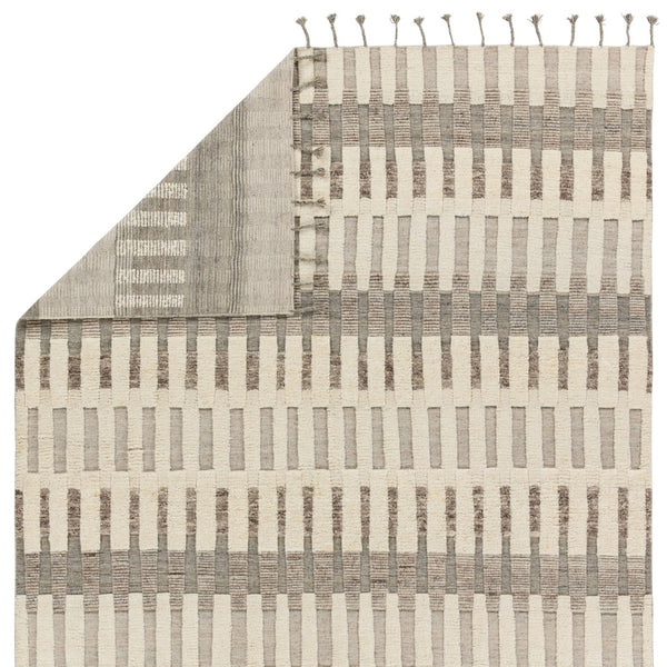 Jaipur Living Keoka Izza KEO06 Hand Knotted 100% Wool Stripes Area Rug Cream 100% Wool RUG155908