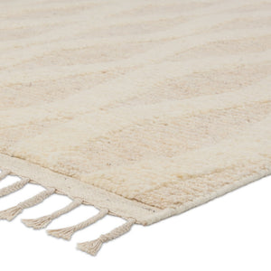 Jaipur Living Keoka Ela KEO07 Hand Knotted 100% Wool Trellis Area Rug Cream 100% Wool RUG155912
