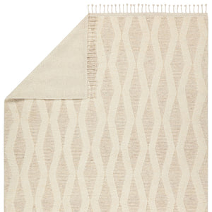 Jaipur Living Keoka Ela KEO07 Hand Knotted 100% Wool Trellis Area Rug Cream 100% Wool RUG155912