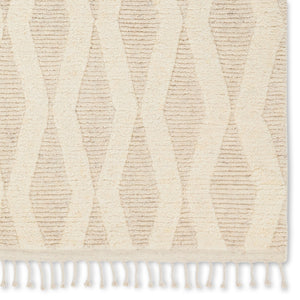 Jaipur Living Keoka Ela KEO07 Hand Knotted 100% Wool Trellis Area Rug Cream 100% Wool RUG155912